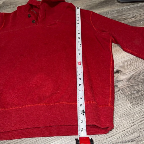 Polo Ralph Lauren Mens XL 100% Cotton Red 2-Button Mock Neck Pullover Sweater - Picture 6 of 9